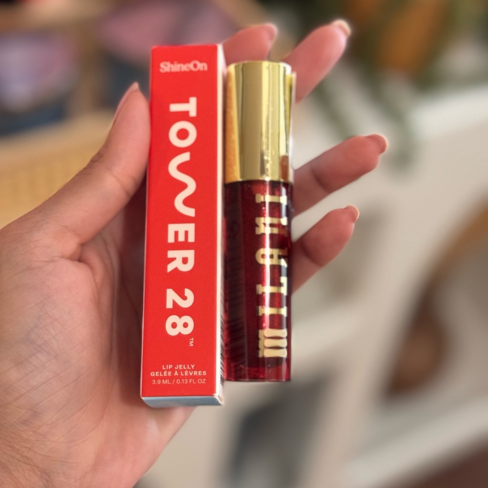 Tower 28 and Milani lip oil/gloss duo SPICY and CRANBERRY CURRANT